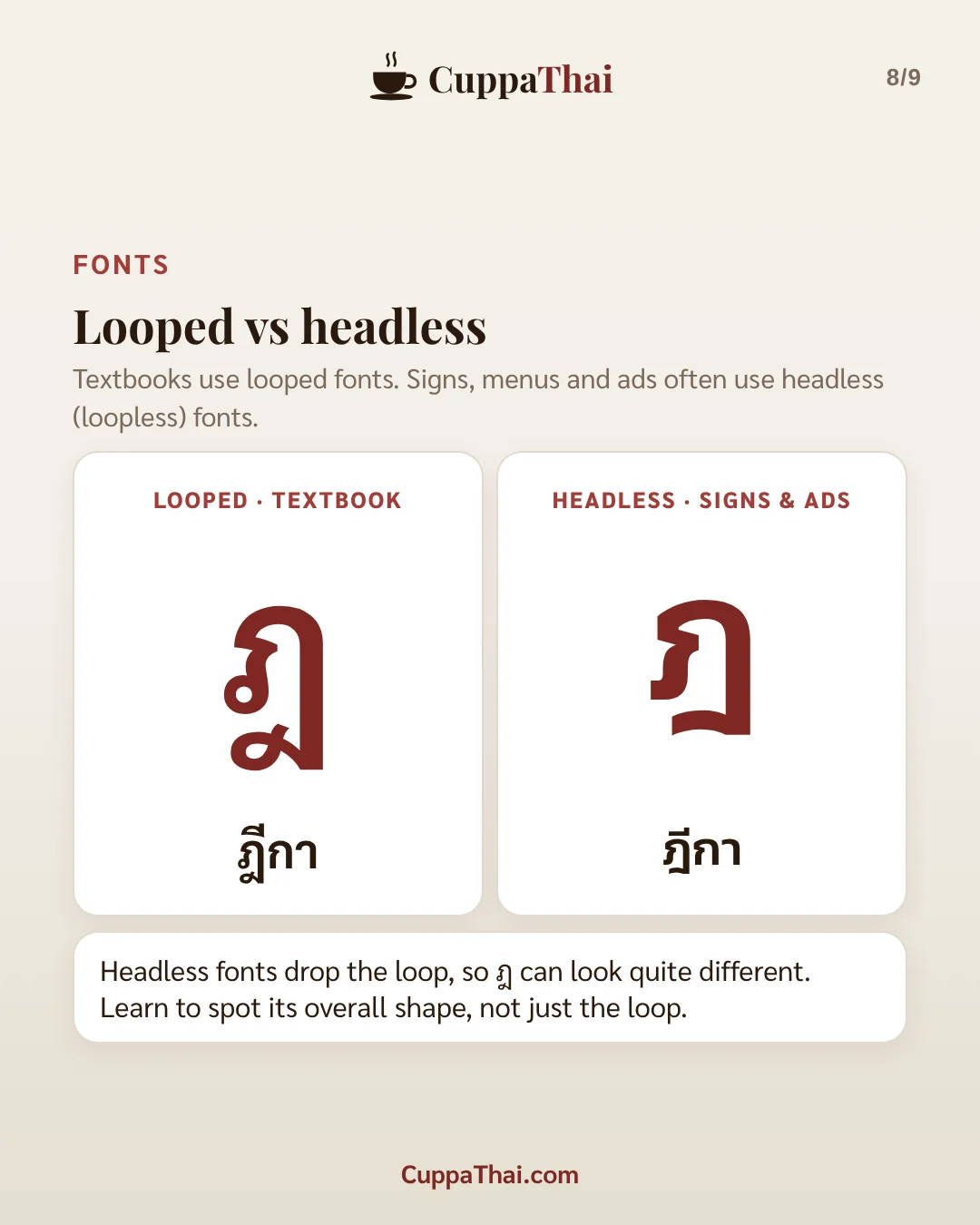 ฎ ชฎา (dor cha-daa): Thai alphabet, letter 14 of 44, slide 8